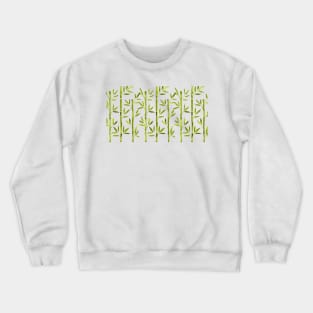 Green Bamboo Pattern Crewneck Sweatshirt